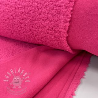 Fleece TEDDY DOUBLE SIDED pink neon