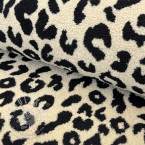 Kabátovina TEDDY JACQUARD Animal skin black