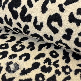 Kabátovina TEDDY JACQUARD Animal skin black