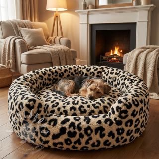 Kabátovina TEDDY JACQUARD Animal skin black