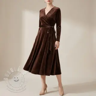Samet VELVET STRETCH dark brown