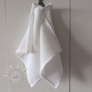 Bavlna s vaflovou vazbou white