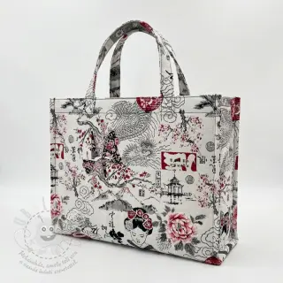 Dekorační látka jacquard Akita blanc