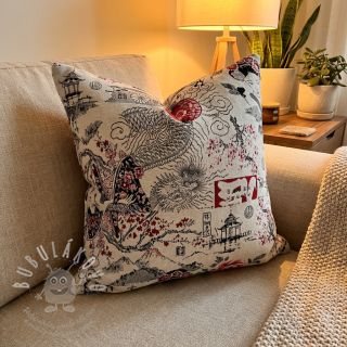 Dekorační látka jacquard Akita blanc