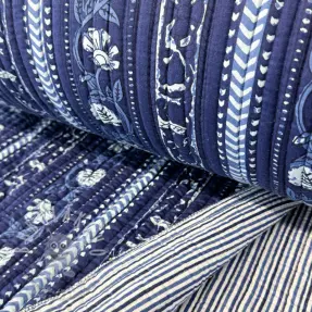 Bavlněná látka QUILT Gange bleu