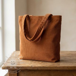 Manšestr tenký cognac