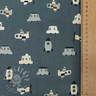 Bavlněná látka Vehicles petrol