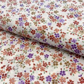 Bavlněná látka Simie flowers offwhite digital print