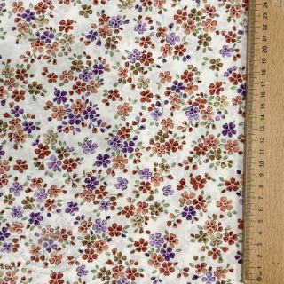 Bavlněná látka Simie flowers offwhite digital print