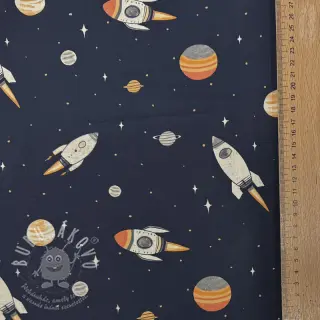 Bavlněná látka Space digital print