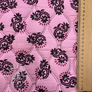 Bavlněná látka VOILE STEPPED Daria flower aubergine digital print