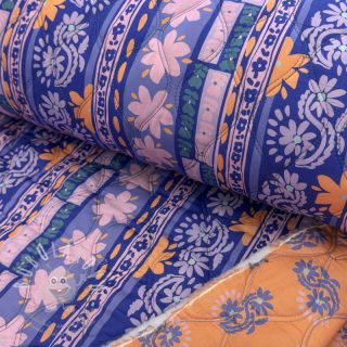 Bavlněná látka VOILE STEPPED Daria flower purple digital print