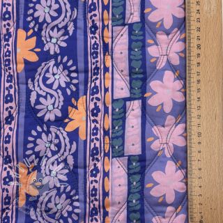 Bavlněná látka VOILE STEPPED Daria flower purple digital print