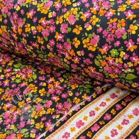 Bavlněná látka VOILE STEPPED Ophelia flower digital print