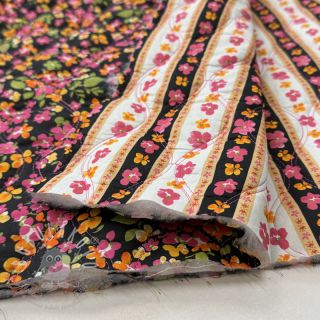 Bavlněná látka VOILE STEPPED Ophelia flower digital print