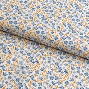 Bavlněná látka Fine flowers blue