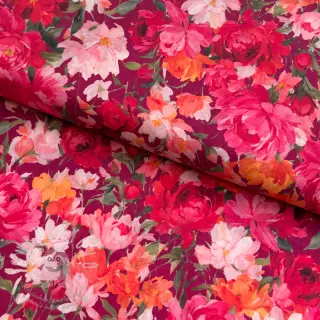 Bavlněná látka VOILE Tanja flowers digital print