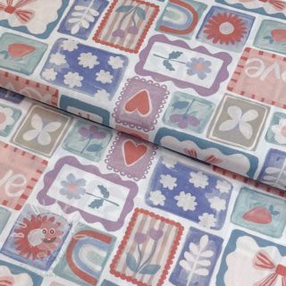 Bavlněná látka Patchwork digital print