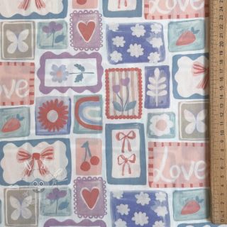 Bavlněná látka Patchwork digital print