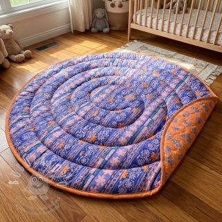 Bavlněná látka VOILE STEPPED Daria flower purple digital print