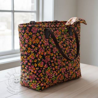 Bavlněná látka VOILE STEPPED Ophelia flower digital print