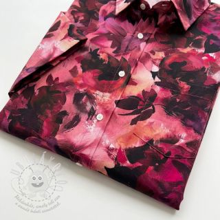 Bavlněná látka SATIN Zurie flower digital print