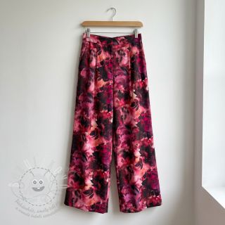 Bavlněná látka SATIN Zurie flower digital print