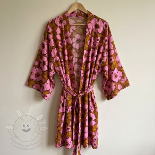 Bavlněná látka SATIN Flower Kala caramel