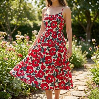 Bavlněná látka SATIN Flower Kala offwhite