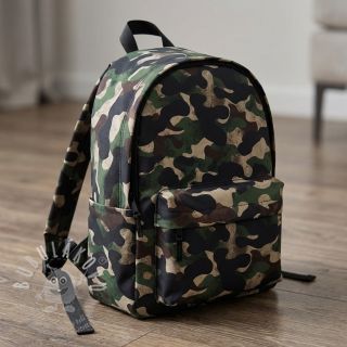 Bavlněná látka Camouflage green digital print