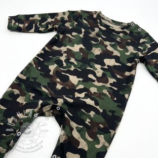 Bavlněná látka Camouflage green digital print