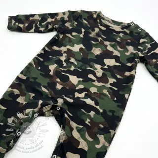 Bavlněná látka Camouflage green digital print
