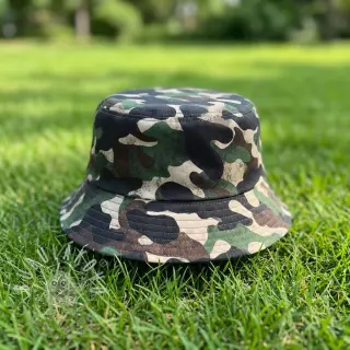 Bavlněná látka Camouflage green digital print