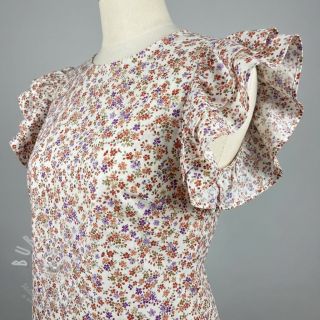 Bavlněná látka Simie flowers offwhite digital print