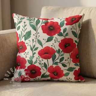 Bavlněná látka Poppy offwhite digital print