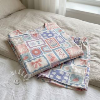 Bavlněná látka Patchwork digital print