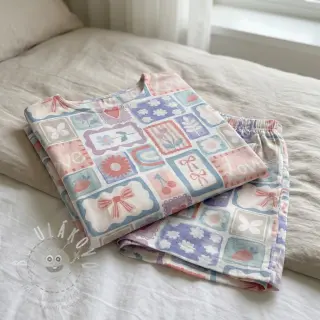 Bavlněná látka Patchwork digital print