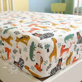 Bavlněná látka Safari time offwhite digital print