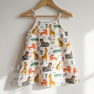 Bavlněná látka Safari time offwhite digital print