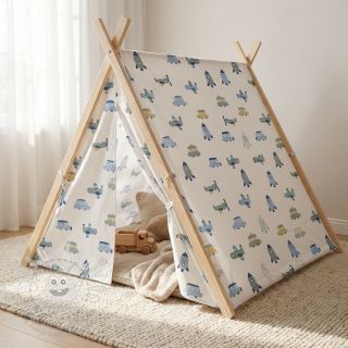 Bavlněná látka Vehicles white