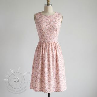 Bavlněná látka Fine flowers pink