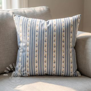 Bavlněná látka Fine flowers STRIPE blue