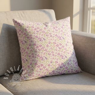 Bavlněná látka Fine flowers purple