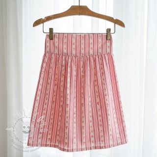 Bavlněná látka Fine flowers STRIPE pink