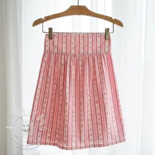 Bavlněná látka Fine flowers STRIPE pink