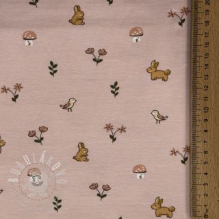 Úplet Bunnies light mauve ORGANIC