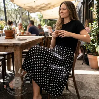 Viskóza RADIANCE Polka dot black