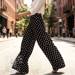 Viskóza RADIANCE Polka dot black
