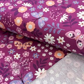 Teplákovina Flowers Azriel fuchsia