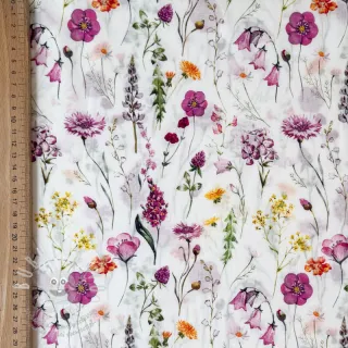 Bavlněná látka VOILE Emily flowers digital print